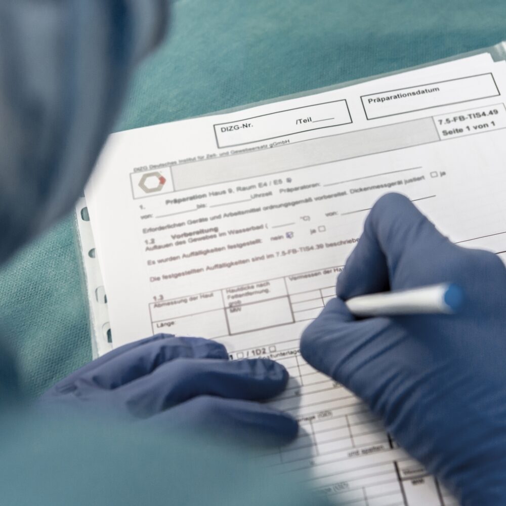Dokumentation im DIZG zur Qualitätssicherung und Rückverfolgbarkeit von Gewebe